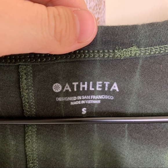 Athleta Organic Daily Olive Tie Dye Tee Shirt - Picture 2 of 8
